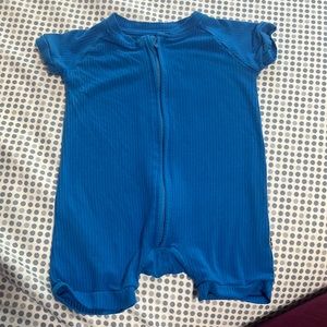 Little Sleepies 3-6 Ribbed Cobalt Blue Shorty